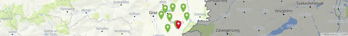 Map view for Pharmacies emergency services nearby Edelsbach bei Feldbach (Südoststeiermark, Steiermark)